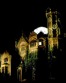 A sick as fuck castle to the left
